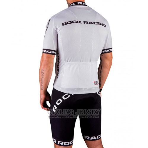 2016 Cycling Jersey Rock Racing Silver Short Sleeve and Bib Short